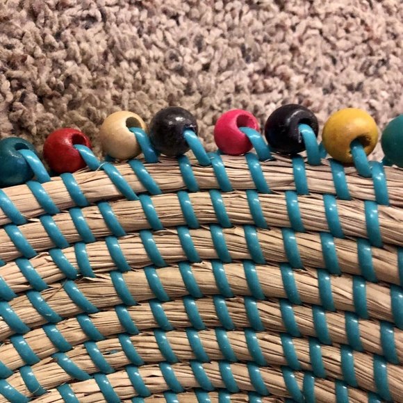 Chips and Salsa Set Used Colorful Woven Melamine - Picture 5 of 16